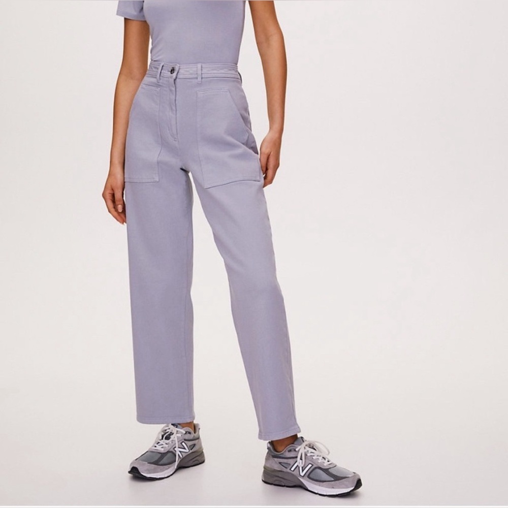 Aritzia Lavender Straight Leg Pants